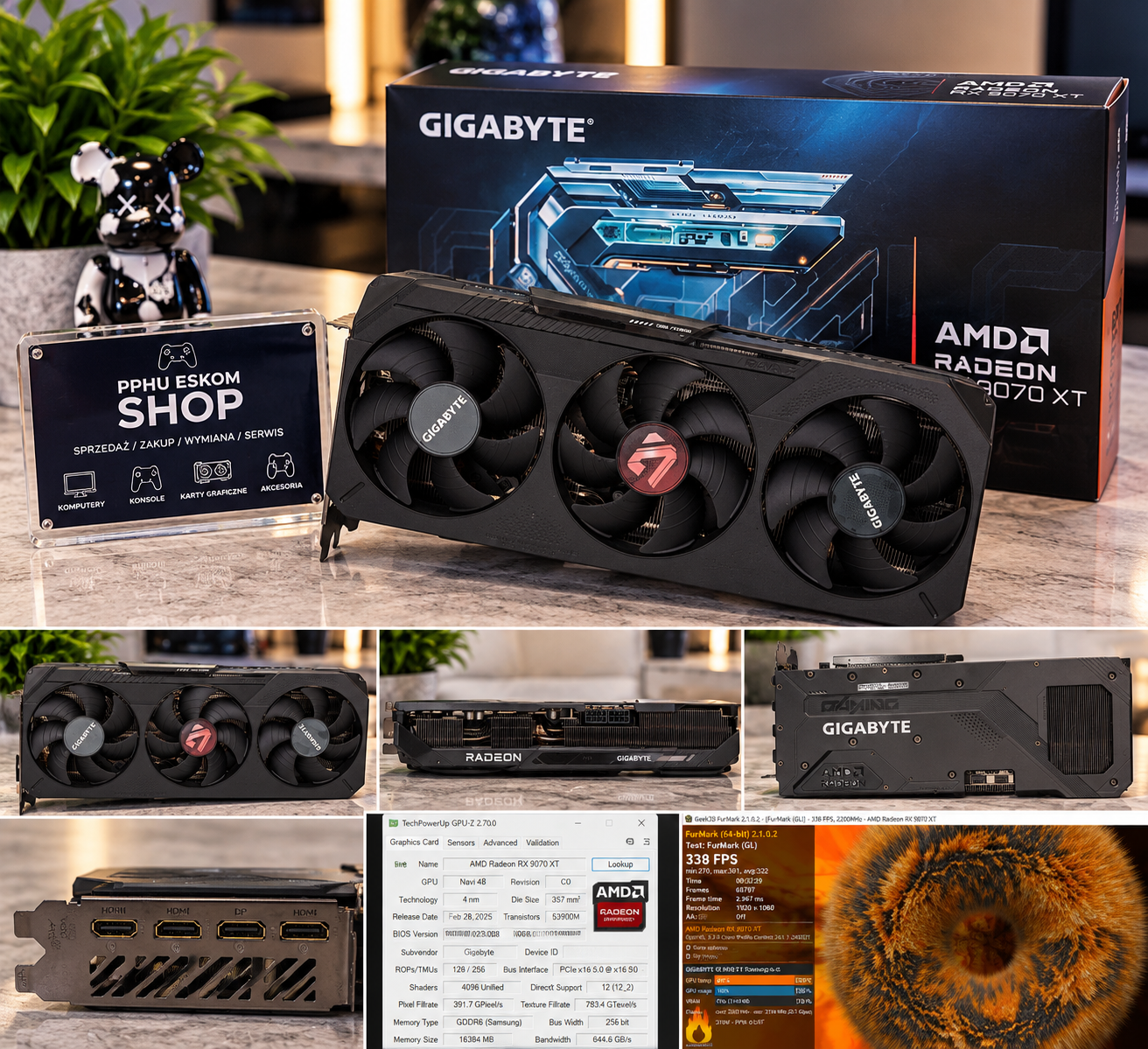 Gigabyte Radeon RX 9070 XT Gaming OC 16GB GDDR6 – Samsung